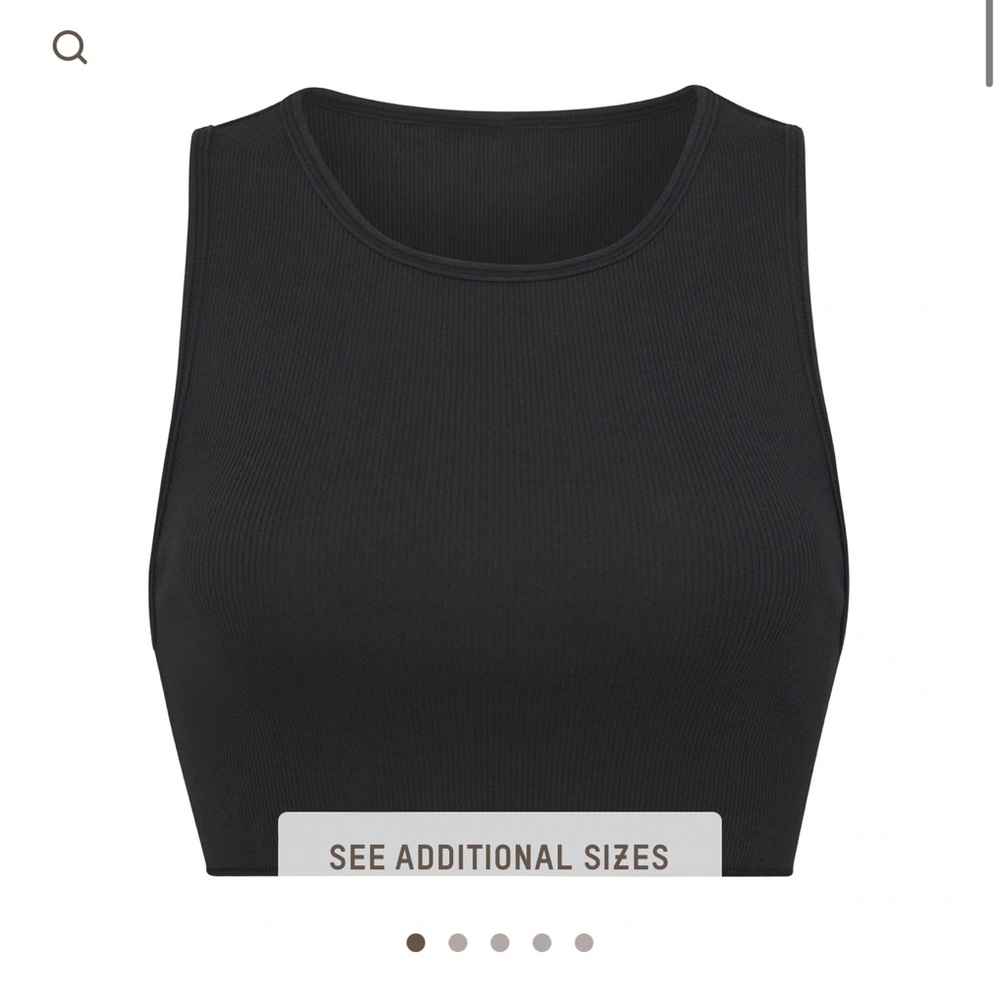 SKIMS COTTON RIB SUPER CROP TOP